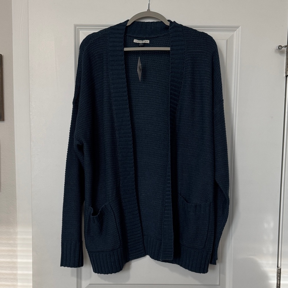 American Eagle Blue Open Front Cardigan